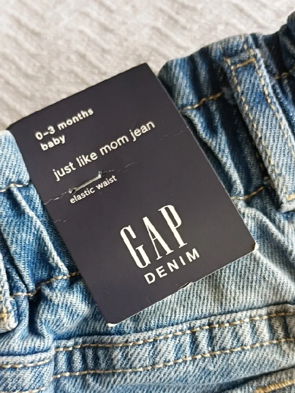 GAP Light Blue Denim Jeans with White Heart Embroidery